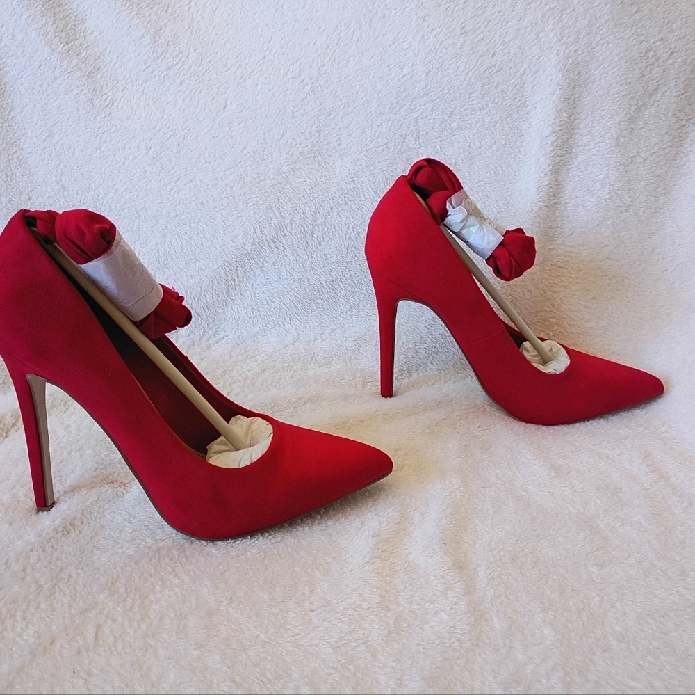 Shoe Dazzle Shoes | Brand New Wilda Wraparound Lace Pump Size 7 Red - Picture 7 of 13